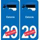 Estland karte fahne aufkleber sticker plakette ez