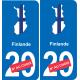 Finnland karte fahne aufkleber sticker plakette ez