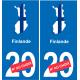 Finnland karte fahne aufkleber sticker plakette ez