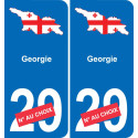 Georgia map flag sticker sticker plaque immatriculation