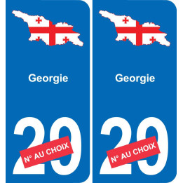 Georgia map flag sticker sticker plaque immatriculation