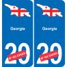Georgia karte fahne aufkleber sticker plakette ez