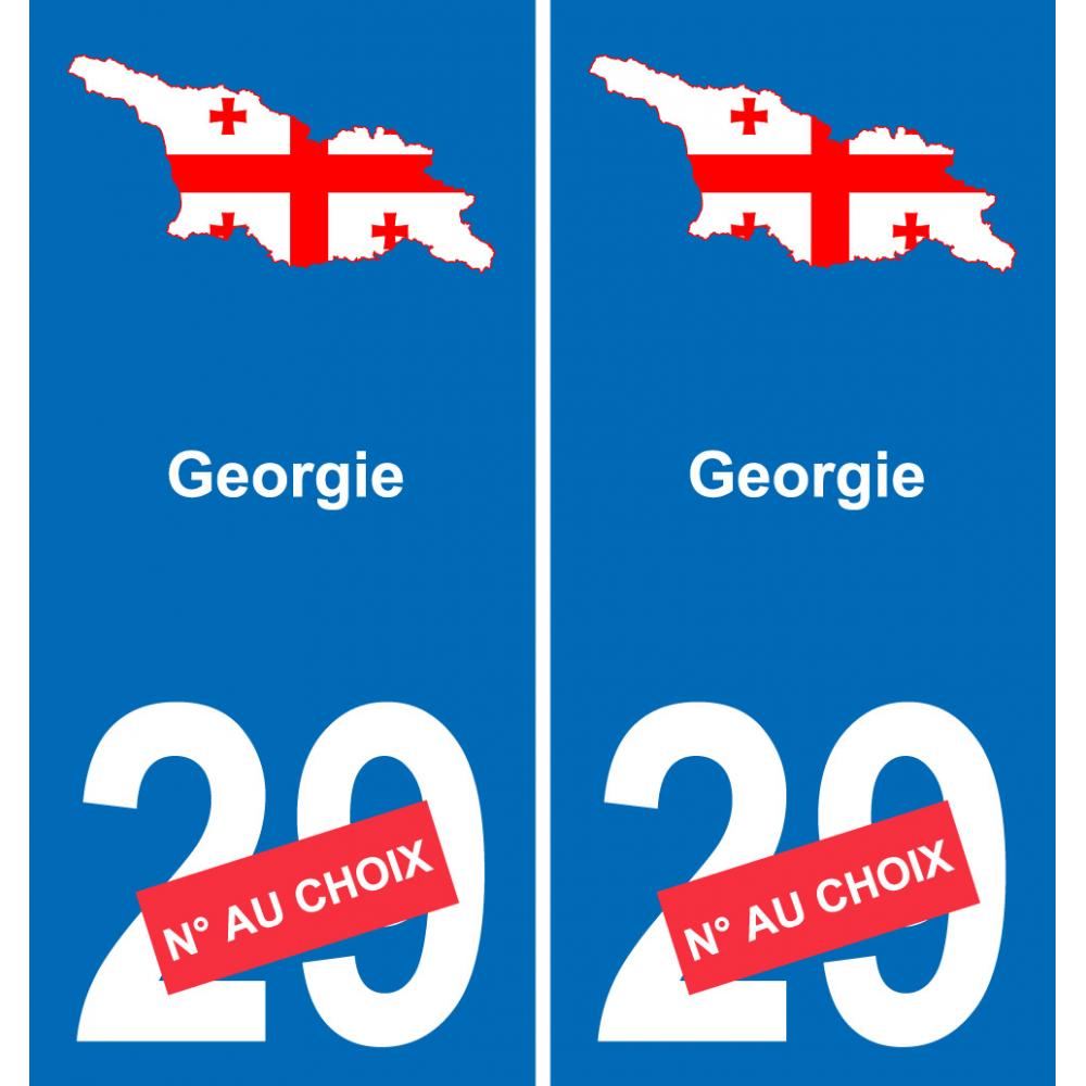 Georgia map flag sticker sticker plaque immatriculation