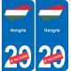 Ungarn karte fahne aufkleber sticker plakette ez