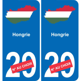 Hungary map flag sticker sticker plaque immatriculation