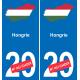 Ungarn karte fahne aufkleber sticker plakette ez