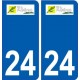 24 Boulazaclogo autocollant plaque blason armoiries stickers département