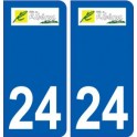 24 Boulazaclogo autocollant plaque blason armoiries stickers département
