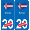 island karte fahne aufkleber sticker plakette ez