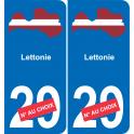 letonia map flag sticker sticker plaque immatriculation