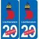 liechtenstein carte drapeau autocollant sticker plaque immatriculation auto voiture département
