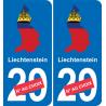 liechtenstein carte drapeau autocollant sticker plaque immatriculation auto voiture département