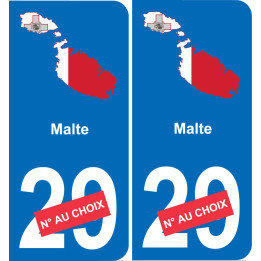Malta karte fahne aufkleber sticker plakette ez