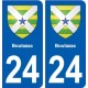 24 Boulazac blason autocollant plaque stickers département