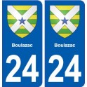 24 Boulazac blason autocollant plaque stickers département