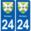 24 Boulazac blason autocollant plaque stickers département