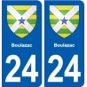 24 Boulazac blason autocollant plaque stickers département
