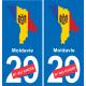 Moldawien karte fahne aufkleber sticker plakette ez