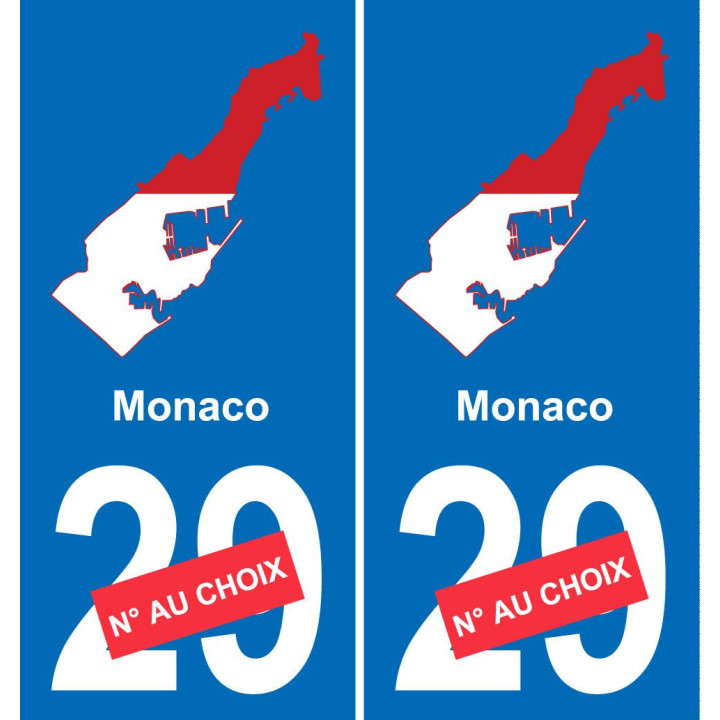 Monaco map flag sticker sticker plaque immatriculation