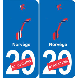 Noruega mapa de la bandera de la etiqueta engomada de la etiqueta engomada de la placa de matriculación