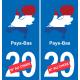 France carte drapeau autocollant sticker plaque immatriculation