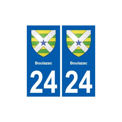 24 Boulazac blason autocollant plaque stickers département