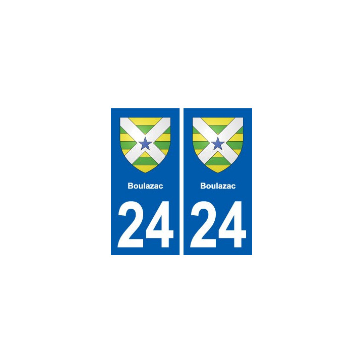 24 Boulazac blason autocollant plaque stickers département