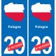 Poland map flag sticker sticker plaque immatriculation