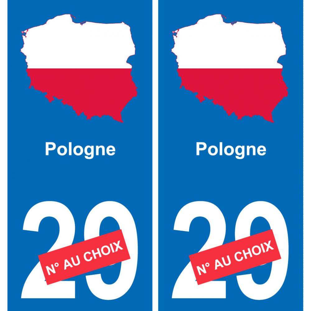 Poland map flag sticker sticker plaque immatriculation