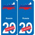 Russia map flag sticker sticker plaque immatriculation
