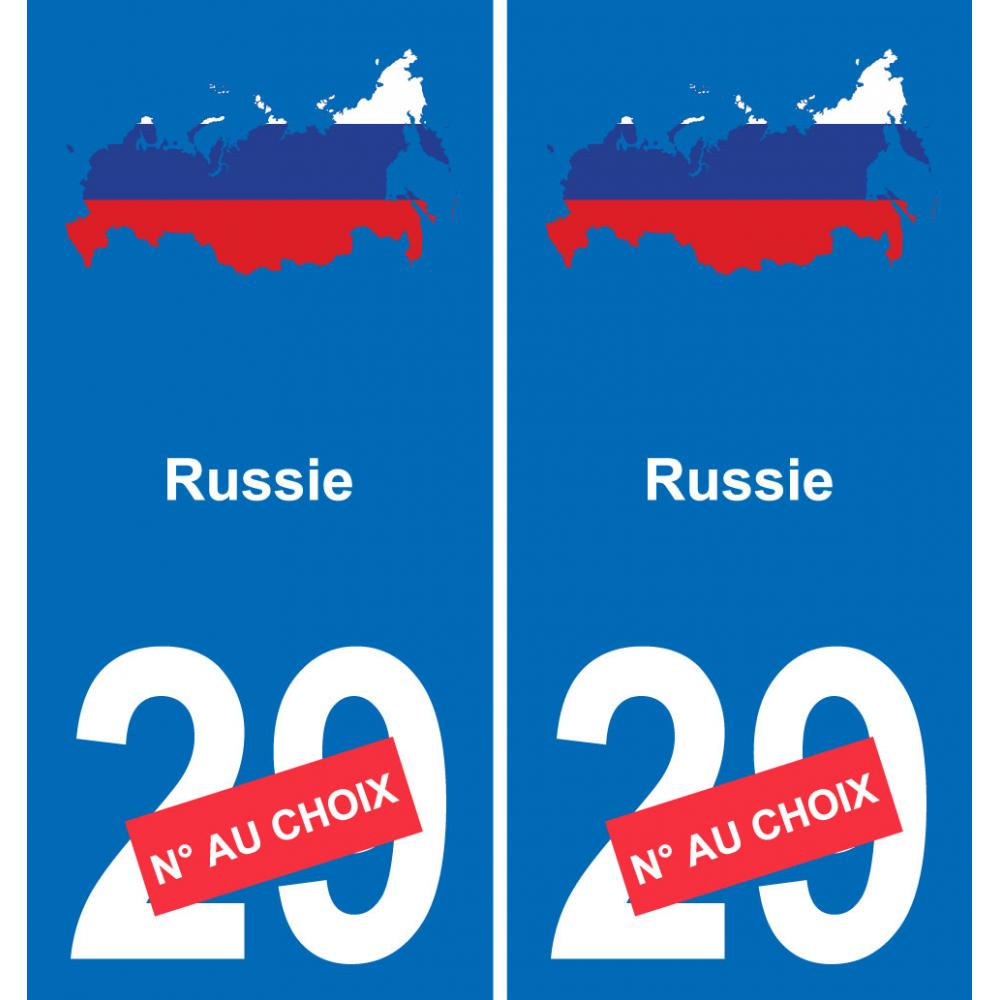 Russia mappa bandiera adesivo adesivo targa di immatricolazione