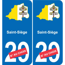Santa Sede mapa de la bandera de la etiqueta engomada de la etiqueta engomada de la placa de matriculación