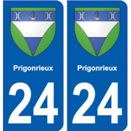 24 Prigonrieuxblason autocollant plaque stickers département