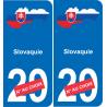 Slowakei karte fahne aufkleber sticker plakette ez