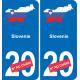 slovénie carte drapeau autocollant sticker plaque immatriculation auto voiture département