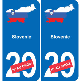 slovénie carte drapeau autocollant sticker plaque immatriculation auto voiture département