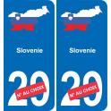Slowenien karte fahne aufkleber sticker plakette ez