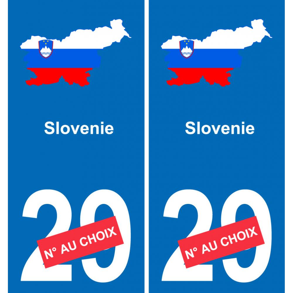 Slovenia mappa bandiera adesivo adesivo targa di immatricolazione