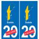 France carte drapeau autocollant sticker plaque immatriculation