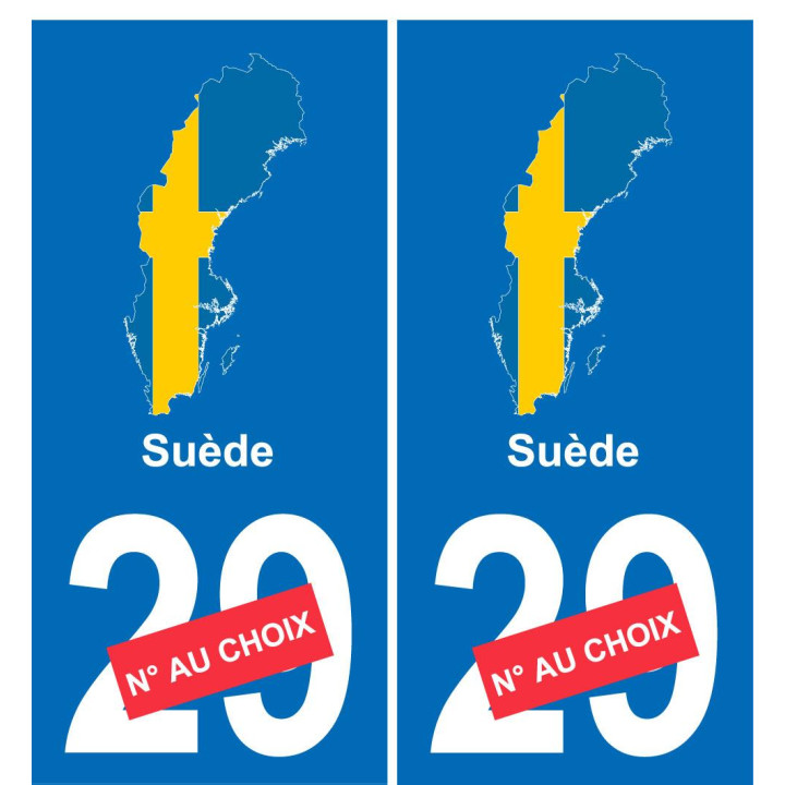 Sweden map flag sticker sticker plaque immatriculation