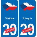 Czech Republic map flag sticker sticker plaque immatriculation