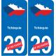 Tschechische Republik karte fahne aufkleber sticker plakette ez