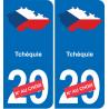 Czech Republic map flag sticker sticker plaque immatriculation