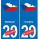 France carte drapeau autocollant sticker plaque immatriculation