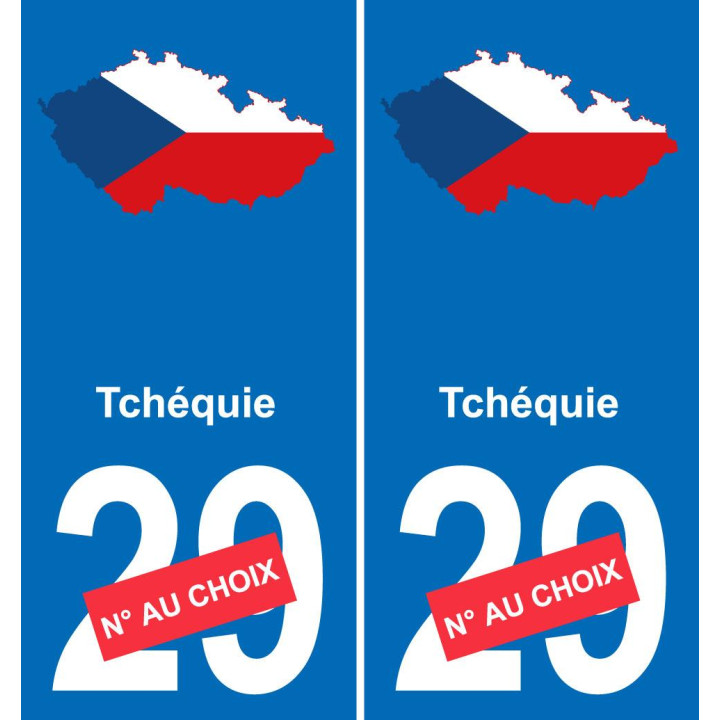 Czech Republic map flag sticker sticker plaque immatriculation