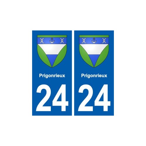 24 Prigonrieuxblason autocollant plaque stickers département
