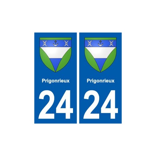 24 Prigonrieuxblason autocollant plaque stickers département