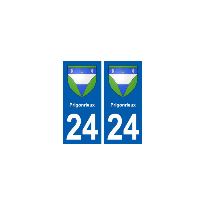 24 Prigonrieuxblason autocollant plaque stickers département