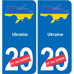 Ukraine karte fahne aufkleber sticker plakette ez