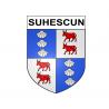 Pegatinas escudo de armas de Suhescun adhesivo de la etiqueta engomada